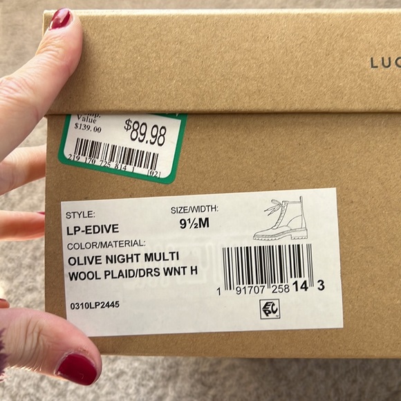 NIB✨LUCKY BRAND Wool Plaid Winter Boots - Picture 4 of 11